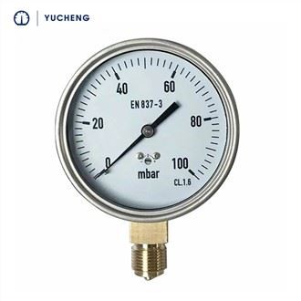 4 In.face 0-100 Psi Tomhsaire Brú